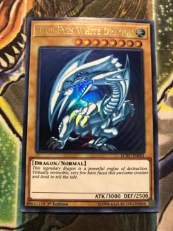 * BLUE-EYES WHITE DRAGON * 1ST EDITION HOLOGRAPHIC (ORIGINAL ART) YUGIOH! - Image 1