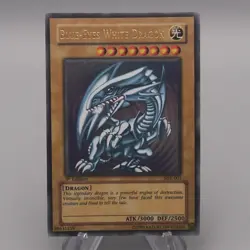 YuGiOh Blue-Eyes White Dragon SDK-001 1st Edition Ultra EX-VG Asian English t793 - Image 1