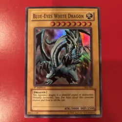 Blue Eyes White Dragon 1st Edition - SKE 001 Holo Foil Super Rare Yugioh Card MT - Image 1
