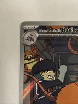 Pokemon TCG Team Rockets Raticate Card 202/182 Destined Rivals Illustration Rare - Image 2
