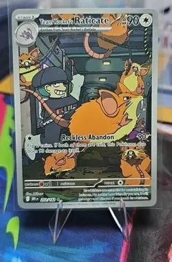 Pokemon TCG Team Rockets Raticate Card 202/182 Destined Rivals Illustration Rare - Image 1