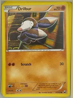 Drilbur 55/108 Regular Dark Explorers Pokemon Card LP - Image 1