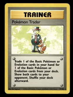 Pokemon Trader 77/102 Rare Base Set Pokemon Card - 2 - Image 1