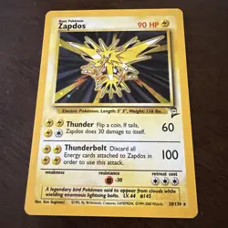 Pokemon TCG Zapdos Base Set Holo Unlimited Rare Card - 20/130 - Image 2