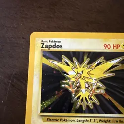 Pokemon TCG Zapdos Base Set Holo Unlimited Rare Card - 20/130 - Image 3