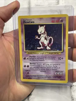 Mewtwo 10/102 Unlimited Base Set Holo Rare WoTC Pokemon LP+ Vintage Vtg TCG Card - Image 1