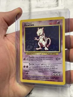Mewtwo 10/102 Unlimited Base Set Holo Rare WoTC Pokemon LP+ Vintage Vtg TCG Card - Image 2