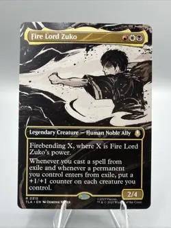 Fire Lord Zuko BORDERLESS 315 Avatar: The Last Airbender MTG Magic NM - Image 1