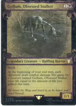 MTG: TLotRC: Foil Showcase Scrolls Gollum, Obsessed Stalker: LP Condition - Image 1