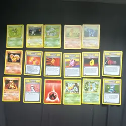 Pokemon TCG Caterpie Charmander Machop Vulpix Magmar 17 Cards Mixed Lot - Image 1
