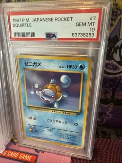 1997 Pokemon Japanese Rocket Squirtle PSA 10 - Image 1