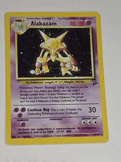 Pokemon ALAKAZAM Holo Rare - Base Set 2 - 1/130 - Year 2000 - Vintage Gem! - Image 5