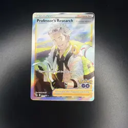 Pokemon TCG Professor's Research Full Art Trainer Holo Card Pokemon Go 078/078 - Image 1