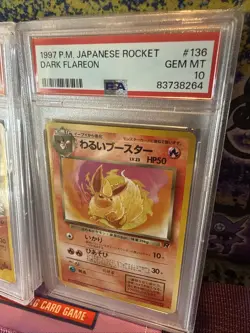 1997 Pokemon Japanese Rocket Dark Flareon PSA 10 - Image 1