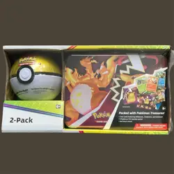 Pokemon 2021 Charizard Collectors Chest Tin Lunchbox & Poke Ball Tin 2 Pack - Image 1