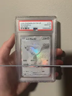 2025 POKEMON JPN SV11W-WHITE FLARE BW RARE #174 RESHIRAM EX PSA 10 - Image 1