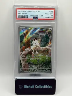 PSA 10 Meowth Promo 192/SV-P Starter Deck Generations Japanese Pokemon - Image 1