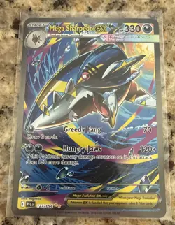 Mega Sharpedo ex 127/094 Special Illustration SIR Pokemon Phantasmal Flames - Image 1
