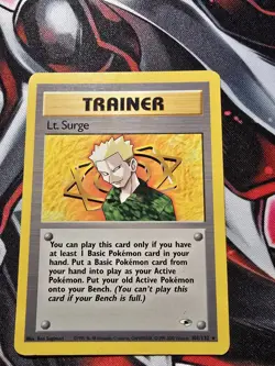 Lt. Surge 101/132 Rare Pokemon 2000 Gym Heroes MP - Image 1