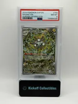 2024 Pokemon Magneton SVP #159 Surging Sparks Black Star Promo PSA 8 - Image 1
