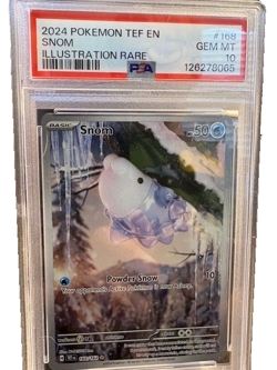 2024 POKEMON TEF EN-TEMPORAL FORCES ILLUSTRATION RARE #168 SNOM PSA 10 - Image 1