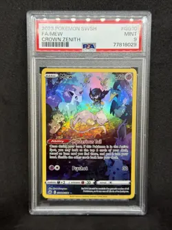 2023 Pokemon SWSH EN: Full Art MEW PSA 9 Crown Zenith - Image 1