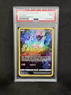 2023 Pokemon SWSH EN: Full Art MEW PSA 9 Crown Zenith - Image 2