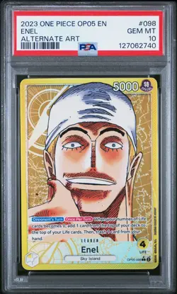 2023 One Piece Awakening of the New Era OP05 - Enel OP05-098 Alt Art L- PSA 10 - Image 1