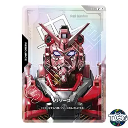 Resource C+ Red Gundam R-013 Dual Impact Gundam Card Game Japanese - Image 1
