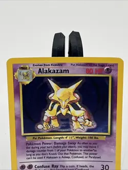 Pokemon Alakazam 1/102 WotC Base Set Unlimited Holo Rare MP-HP - Image 5