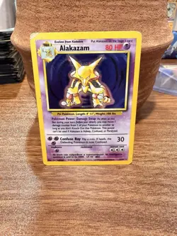 Alakazam Holo Rare 1/102 1999 Pokemon Unlimited Base Set HP - Image 1