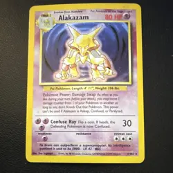 Pokemon Alakazam 1/102 Base Set Holo Rare HP80 Wizards of the Coast - Image 1