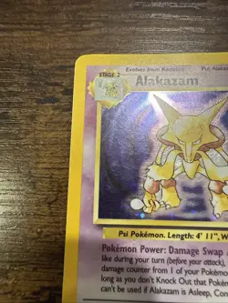Pokemon 1999 Base Set Alakazam 1/102 Unlimited Holo English HP - Image 4