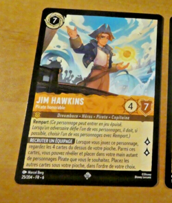 LORCANA TRADING CARD GAME DISNEY CHAPITRE 6 CARTE JIM HAWKINS 25/204 SR FR MINT - Image 1