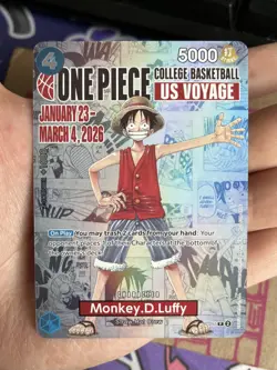 One Piece Monkey.D.Luffy [College Basketball US Voyage] P-055 Promo Card - Image 1