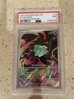 Pokemon TCG Bulbasaur Mega Evoultion Holo Card 133/132 Mint Condition, PSA 9 - Image 1