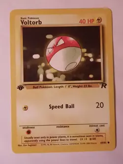 Pokemon Card 1st Edition Voltorb Team Rocket 2000 Vintage Wotc - Image 1