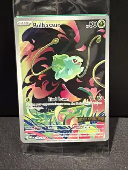 Pokemon TCG Bulbasaur Card 133/132 IR Enhanced Stamped Mega Evolution - Image 1
