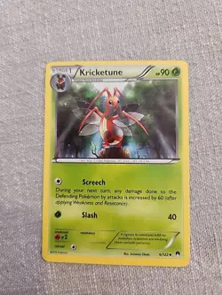 Pokemon TCG Kricketune 6/122 Breakpoint Regular Uncommon Card 2016 XY NM - Image 1