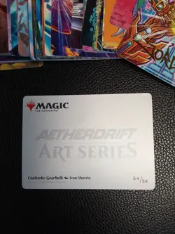 MTG Art Series Aetherdrift GOLD STAMP/SIGNATURE Complete Set (54) - NM - Image 2