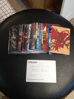 MTG Art Series March of the Machine GOLD STAMP/SIGNATURE Complete Set (81) - NM - Image 1