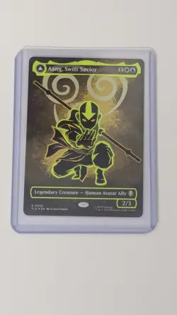 Aang, Swift Savior (Borderless) (Neon Ink Foil) - Avatar: The Last Airbender MTG - Image 1