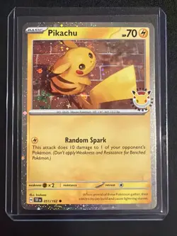 Pokemon TCG Pikachu 051/162 Stamped 2026 Pokemon Day 30 Promo NM - Image 1