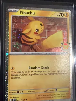Pokemon TCG Pikachu 051/162 Stamped 2026 Pokemon Day 30 Promo NM - Image 2