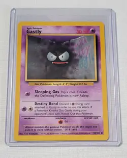 Pokemon TCG Gastly Base Set 50/102 Regular Unlimited Common NM / NM- - Image 1