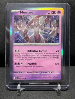 Mewtwo 150/165 Holo Rare Pokemon 2023 Scarlet & Violet 151 NM - Image 1