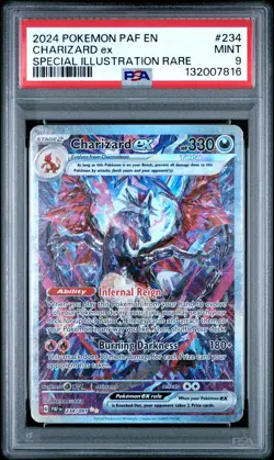 2024 POKEMON PAF EN-PALDEAN FATES SPECIAL ILLUSTRATION RARE CHARIZARD EX PSA 9 - Image 1