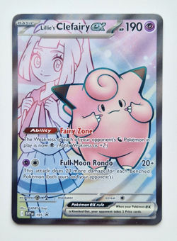 Lillie's Clefairy ex 195 Full Art Black Star Promo Pokemon Card - Near Mint - Image 1