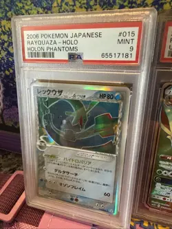 2006 Pokemon Japanese Rayquaza Holo Holon Phantoms PSA 9 - Image 1