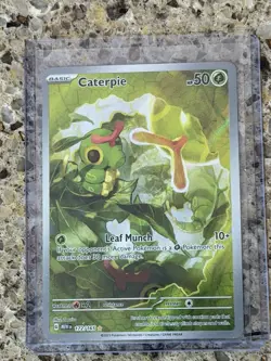 Pokemon TCG Caterpie 172/165 SV Scarlet & Violet 151 Illustration Rare Holo Eng… - Image 1